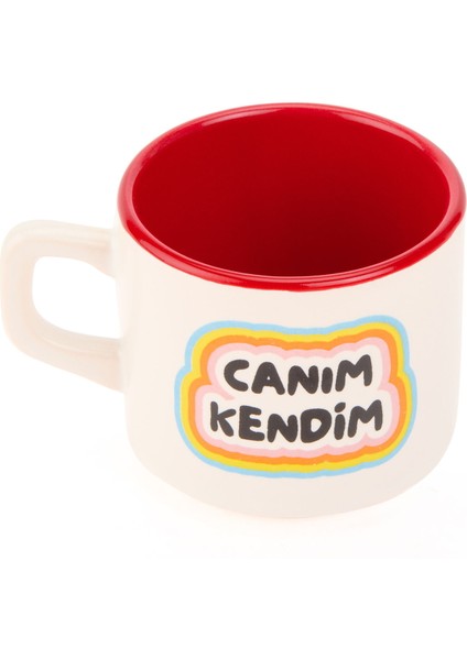 Tasarım Canım Kendim Sloganlı Venüs Kupa - Renkli - 195 ml