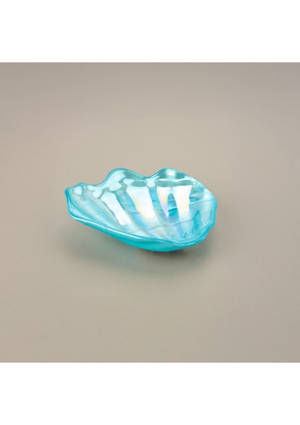 Oyster Dekoratif Tabak - Mavi - 10 cm