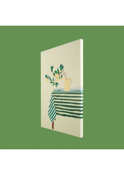 Lime Cello Kanvas Tablo - Yeşil - 50X70 cm fiyatları