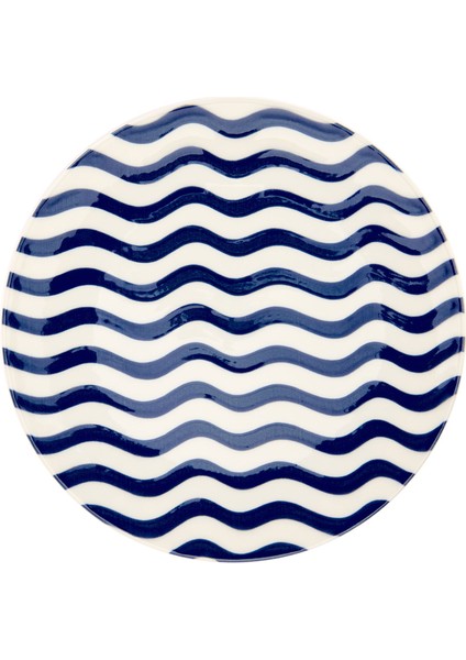 Porselen Panarea Servis Tabağı - Mavi - 25 cm