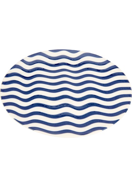 Porselen Panarea Servis Tabağı - Mavi - 25 cm fiyatları