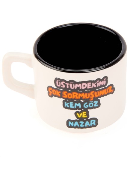 Tasarım Üstümdekini Çok Sormuşsunuz Sloganlı Venüs Kupa - Renkli - 195 ml