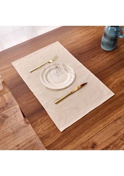 Earthy 2'li Amerikan Servis - Bej - 30X50 cm