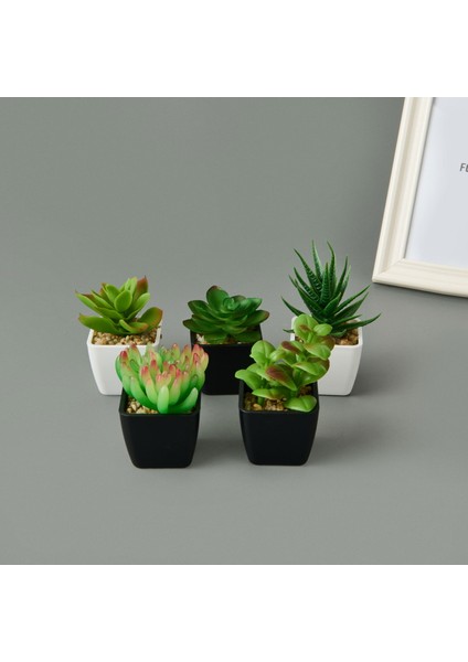 Mini Saksıda Yapay Çiçek - - 11X5 cm
