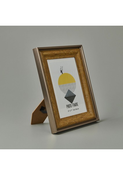 Dokulu Fotoğraf Çerçevesi - Kahverengi - 13X18 cm modelleri