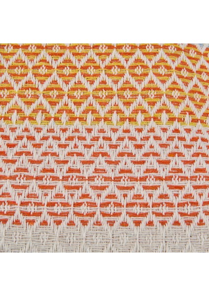 Vita Çift Kişilik Pike - Ekru / Turuncu - 200X230 cm