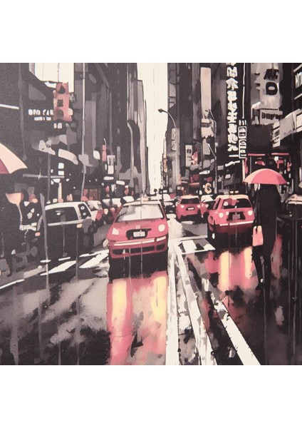 New York Tablo - Renkli - 50X70 cm