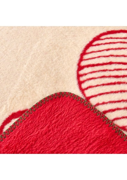 Soft Kurabiye Adam Pamuklu Tek Kişilik Battaniye - Kırmızı / Ekru - 150X200 cm modelleri