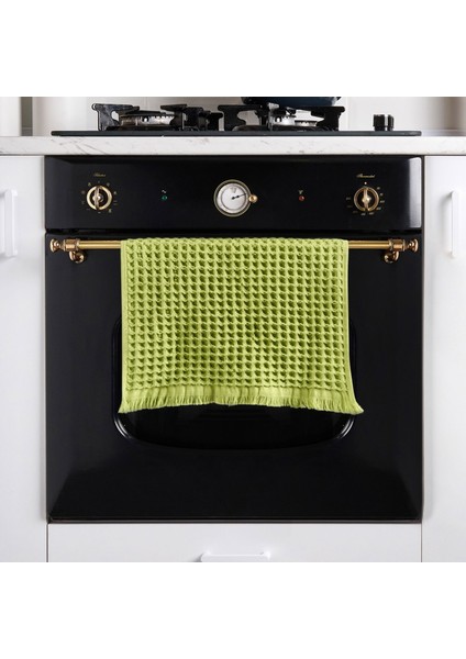 Waffle Mutfak Havlusu - Yeşil - 30X45 cm