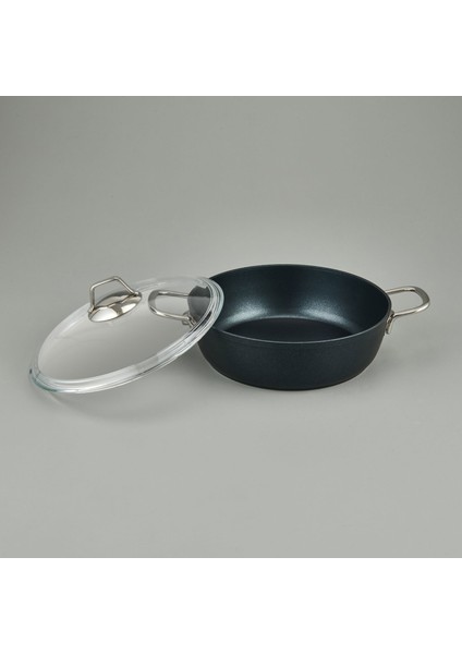 Dark Karnıyarık Tenceresi - Siyah / Şeffaf - 26 cm