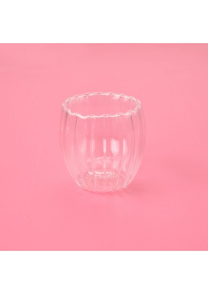 Stripe Çift Cidarlı Bardak - Şeffaf - 250 ml