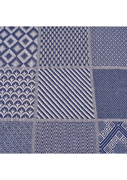 Patchwork Çift Kişilik Yatak Örtüsü - Lacivert - 200X230 cm