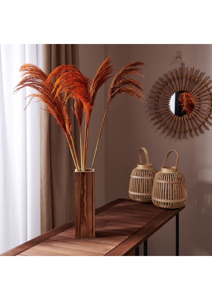 Pampas Yapay Çiçek - Turuncu - 90X20 cm