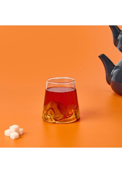 Star Içi Buz Dağı Kabartmalı Bardak - Şeffaf - 400 ml