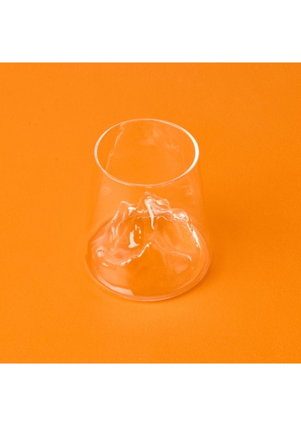 Star Içi Buz Dağı Kabartmalı Bardak - Şeffaf - 400 ml