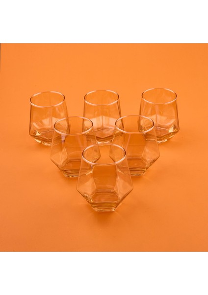 Harper 6'lı Cam Bardak - Amber - 320 ml