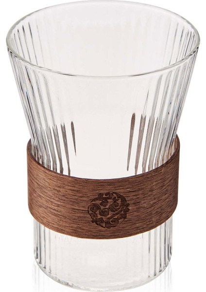Çizgili Cam Bardak - 320 ml