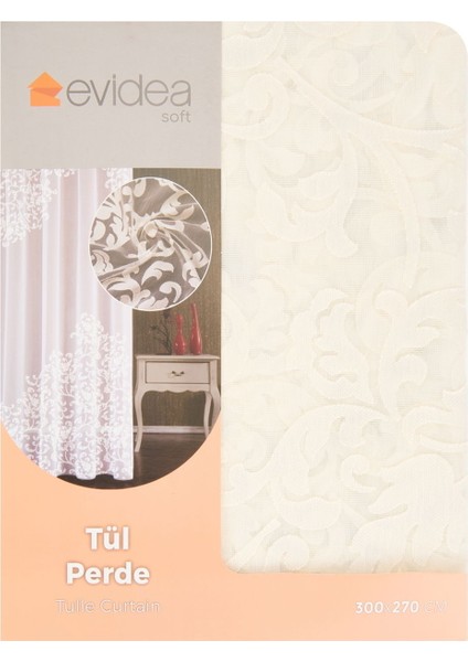 Alma Tül Perde - Beyaz - 300X270 cm modelleri