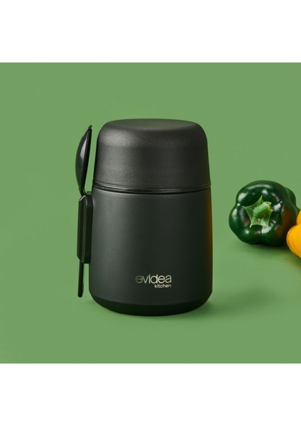 Kitchen Yemek Termosu - Siyah - 500 ml