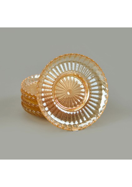 Anafor 6'lı Çay Tabağı - Altın - 12 cm