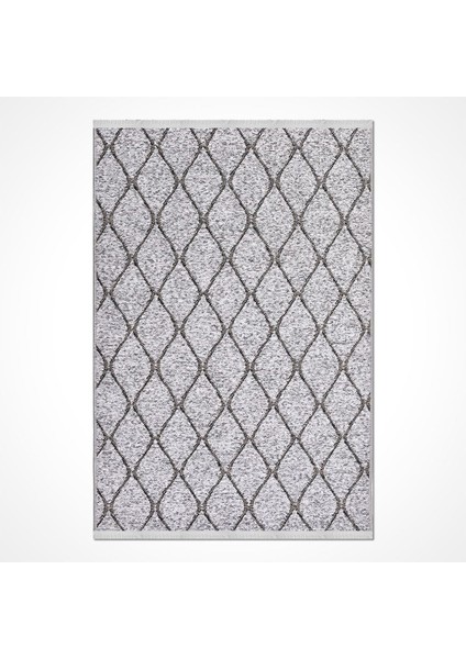 8602 Asil Kahve Modern Kilim - Gri - 80X150 cm