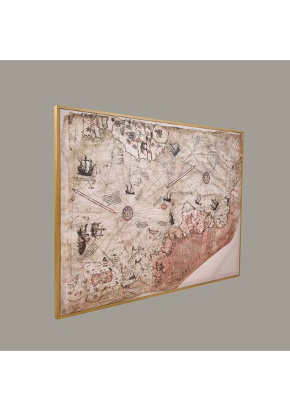 Piri Reis Tablo - Açık Kahverengi - 120X90 cm modelleri