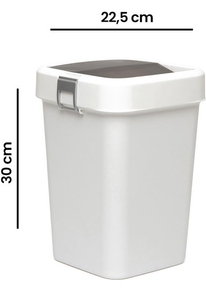 Comfort Dust Bin Beyaz Çöp Kovası - 8 Lt