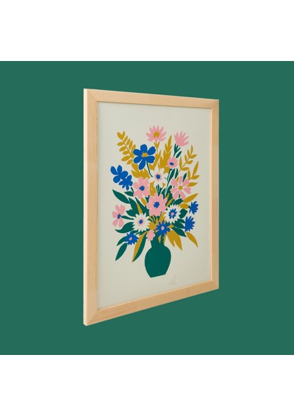 Granny Summer Çerçeveli Tablo - Renkli - 50X70 cm