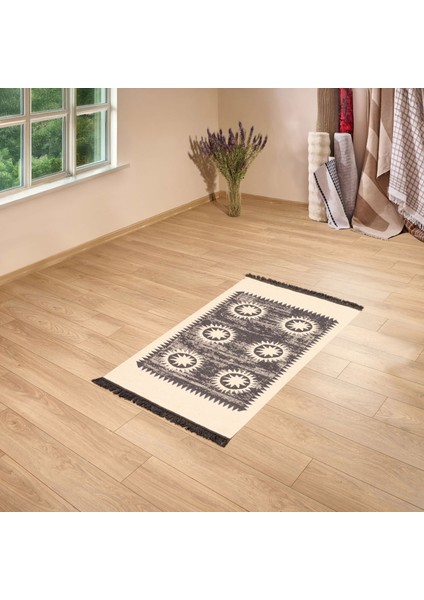 Borgar Çift Taraflı Kilim - Krem - 80X150 cm