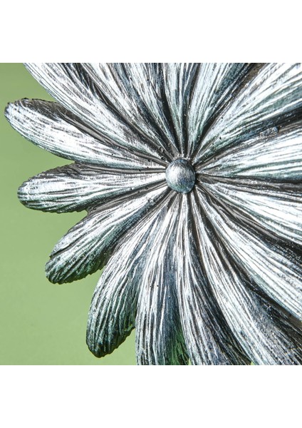 Palmiye Dekor - Gümüş / Siyah - 34 cm modelleri