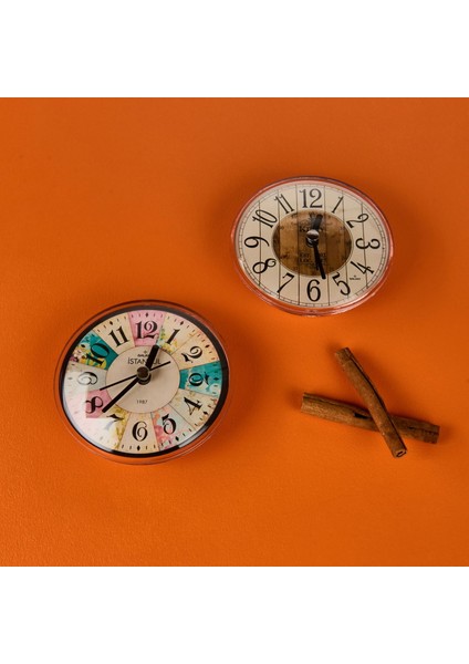 Yuvarlak Mıknatıslı Buzdolabı Saati - - 10 cm modelleri