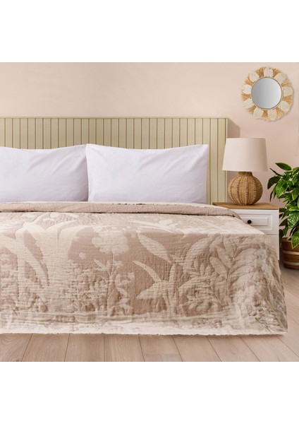Palmyra Çift Kişilik Müslin Pike - Bej - 230X240 cm