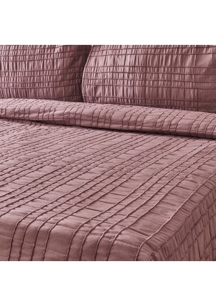 Elit Çift Kişilik Yatak Örtüsü Seti - Mürdüm - 200X230 cm