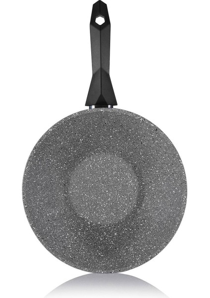 Cory Yanmaz Yapışmaz Wok Tava - Gri - 28 cm