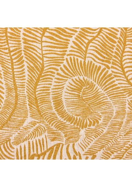Yaprak Desenli Çift Kişilik Yatak Örtüsü - Sarı - 225X250 cm