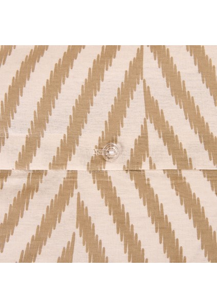 Herringbone Çift Kişilik Nevresim Takımı - Ekru / Taş
