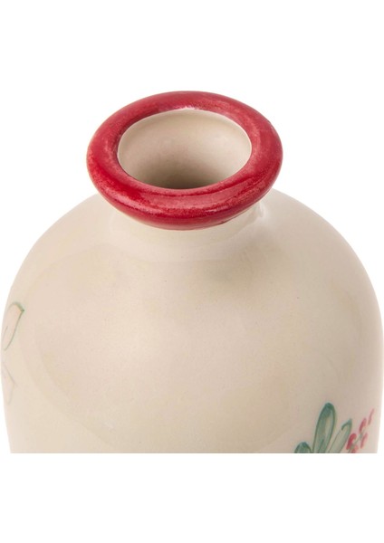 Kokina Vazo - Beyaz / Kırmızı - 21 cm modelleri