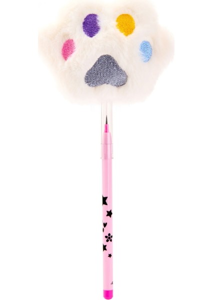 POP-9115 Peluş Pençe Başlıklı Geçmeli Kalem - - 23 cm