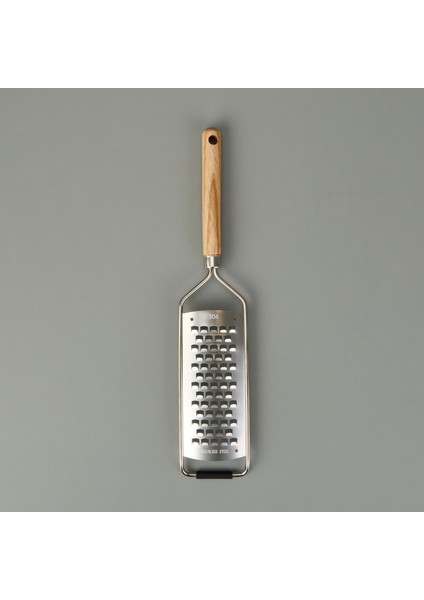 Ahşap Saplı El Peynir Rendesi - Açık Kahverengi / Gri - 31 cm