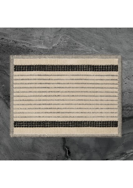 Linya 2'li Banyo Paspası - Ekru - 60X100 cm + 50X60 cm