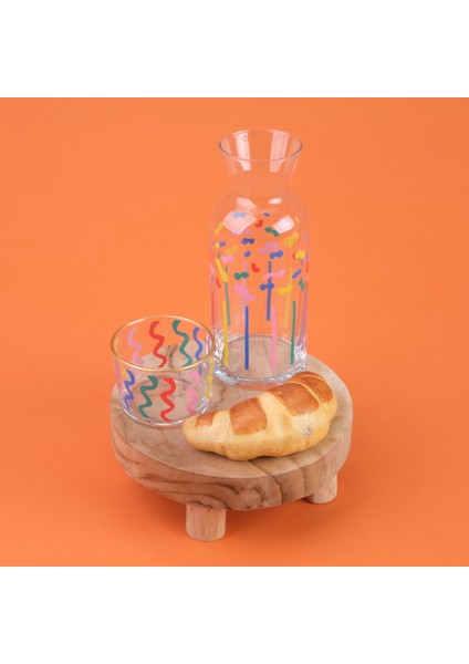 Functional Basic Bardaklı Sürahi - Renkli - 700 ml