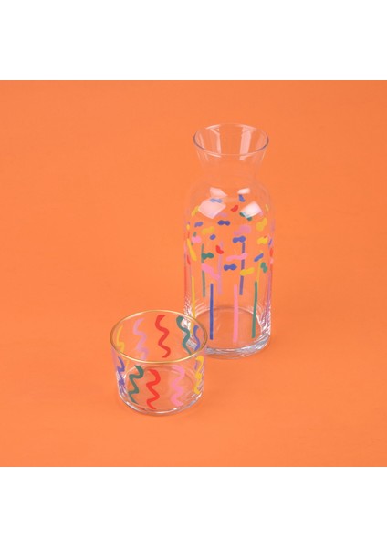 Functional Basic Bardaklı Sürahi - Renkli - 700 ml