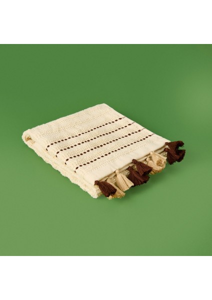 Püsküllü El Havlusu - Bej - 30X50 cm fiyatları