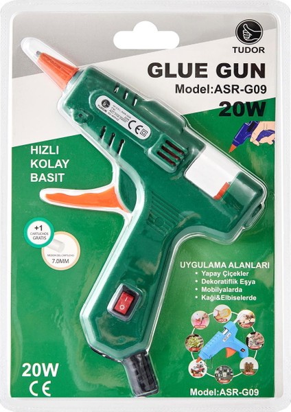 Silikon Tabancası 20 Watt ASR-G09 - - 20X15X3 cm