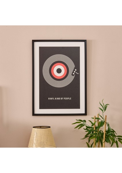 Vinyl Kind Of People Tablo - Siyah / Kırmızı - 50X70 cm