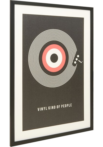Vinyl Kind Of People Tablo - Siyah / Kırmızı - 50X70 cm