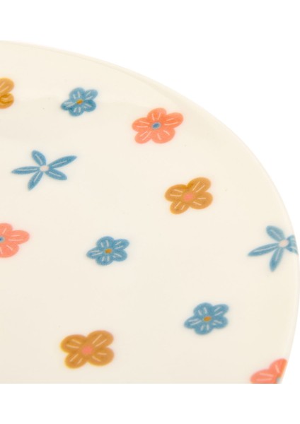 Porselen Mazzo Servis Tabağı - Renkli - 25 cm