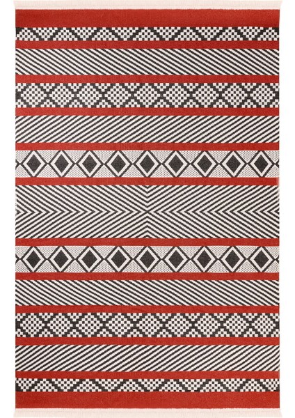 Soft Etnico Çift Taraflı Kilim - Kırmızı - 160X230 cm