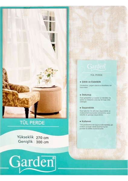 Alvine Tül Perde - Beyaz - 300X270 cm modelleri