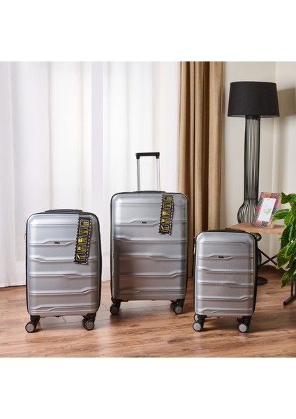 Pp Orta Boy Valiz - Gümüş - 68X37X27 cm